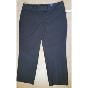 Apt 9 Trousers Women 24W Midrise Wide Leg Dress Pants Pinstrip Gray Office NEW